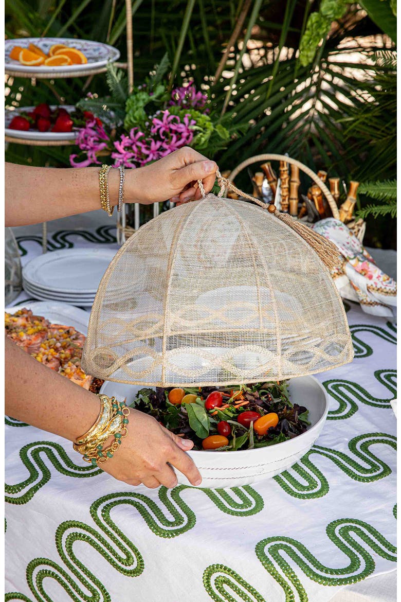 Tuileries Garden Set of 2 Food Covers, Alternate, color, NATURAL