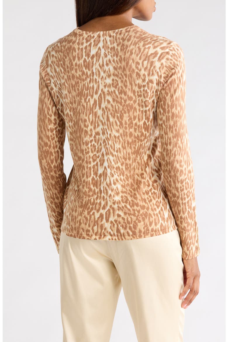 Anilee Leopard Print Sweater, Alternate, color, MED BROWN/ BEIGE