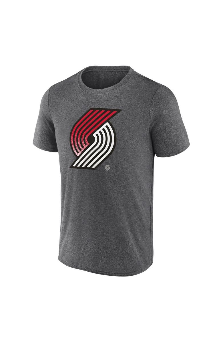 FANATICS Men's Fanatics Heather Charcoal Portland Trail Blazers Iconic Overtime T-Shirt, Alternate, color, Heather Charcoal