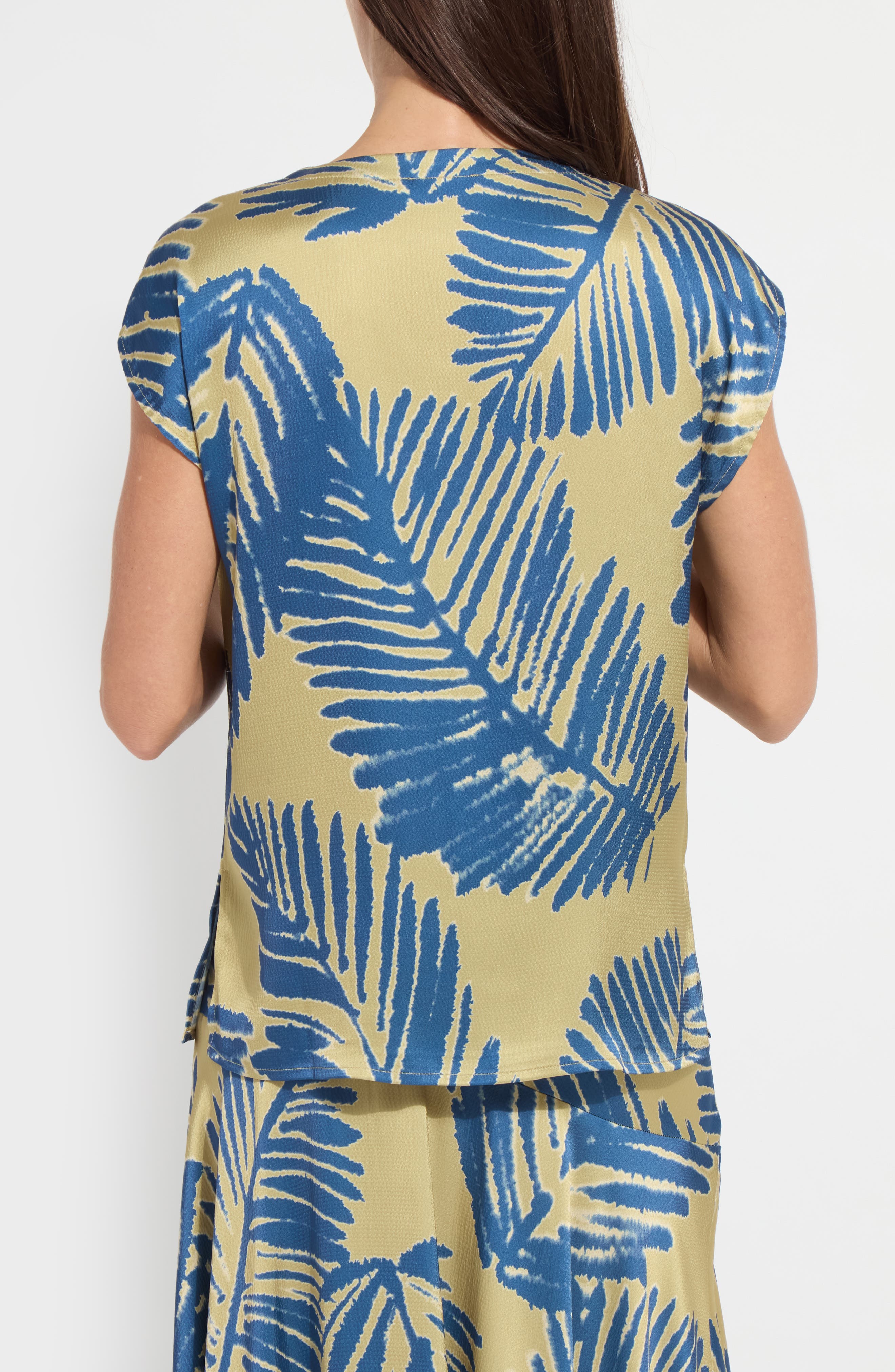 Catriona Tulip Sleeve Hammered Satin Top - image 2