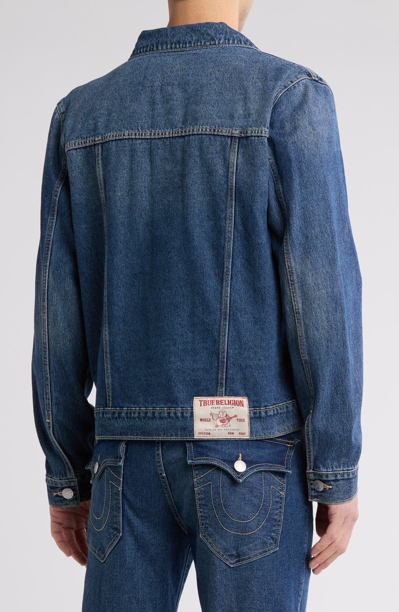 Tree Hut Denim Trucker Jacket, Alternate, color, Medium Blizzard Wash