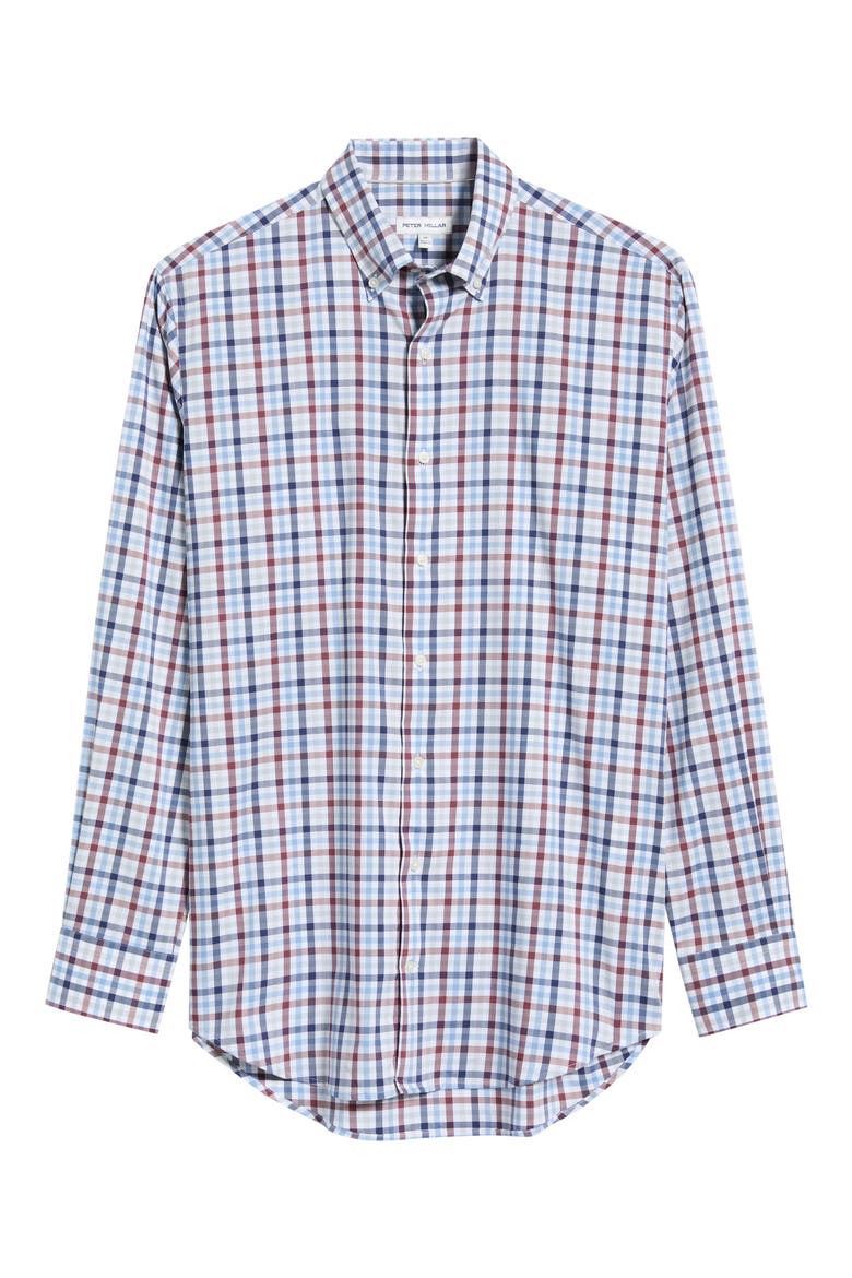 Elliot Checked Stretch Sport Shirt, Alternate, color, LAKESIDE
