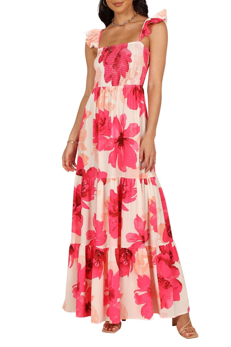 Tilly Floral Maxi Sundress, Main, color, PINK
