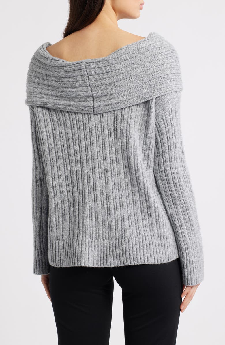 Princess Polly Snowie Off the Shoulder Sweater, Alternate, color, Grey