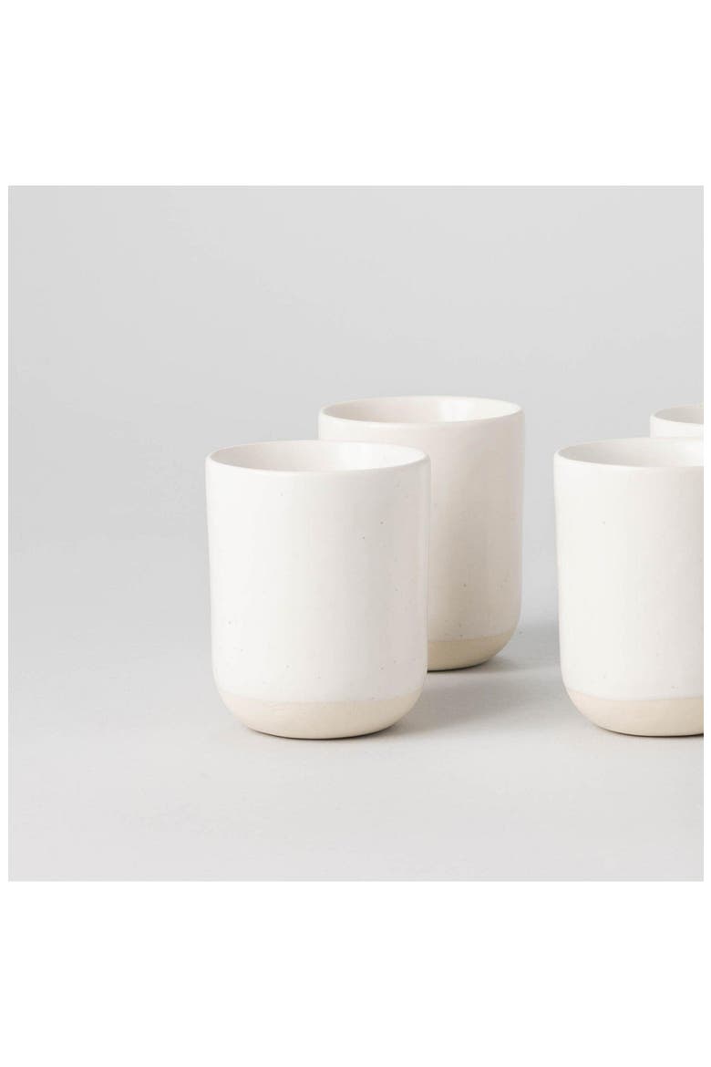 The Cappuccino Set of 4 Cups, Alternate, color, SPECKLED WHITE