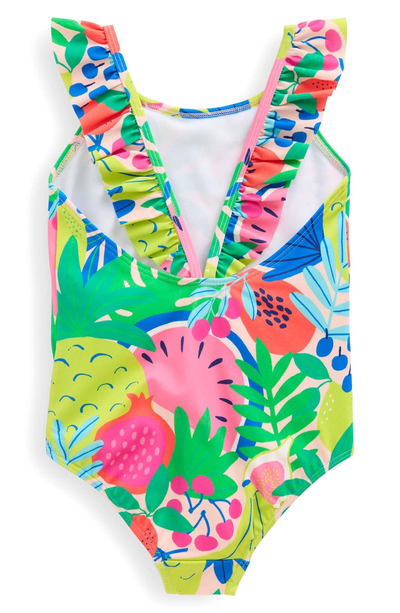 Mini Boden Kids' Hallie Frill Strap One-Piece Swimsuit, Alternate, color, 