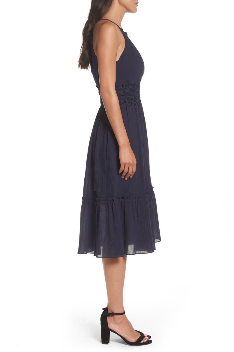 Halter Sundress, Alternate, color, NAVY