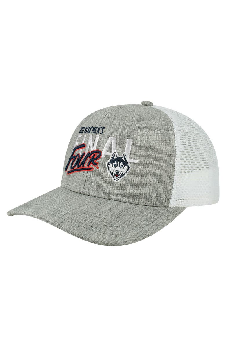 LEGACY ATHLETIC Heather Gray UConn Huskies 2023 NCAA Men's Basketball Tournament March Madness Final Four Trucker Adjustable Hat, Alternate, color,