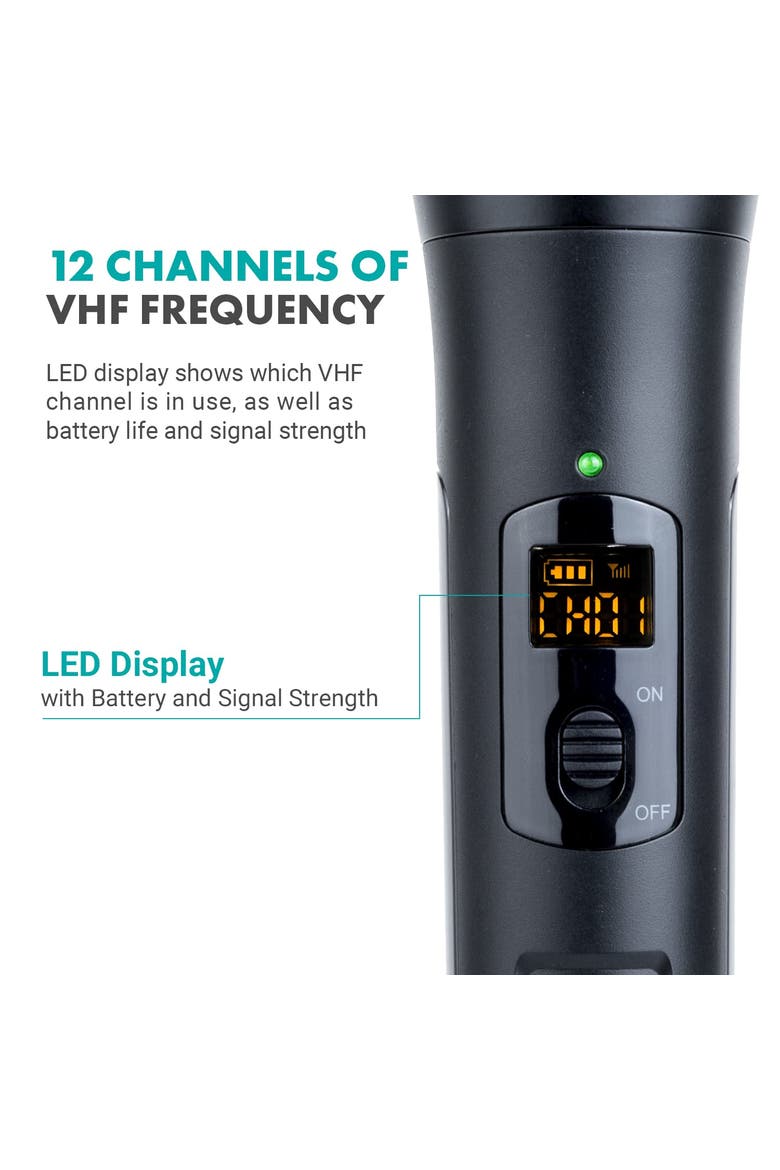 WMX-7-TH-RX VHF Handheld Wireless Microphone System for Cameras, Alternate, color, Black