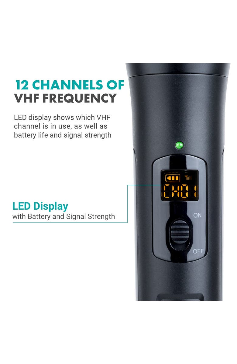 MOVO WMX-7-TH-RX VHF Handheld Wireless Microphone System for Cameras, Alternate, color, Black