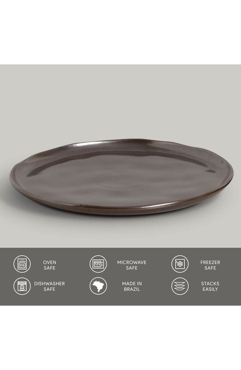 Porto Brasil Dinner Plate Set of 6, Alternate, color, Metallica