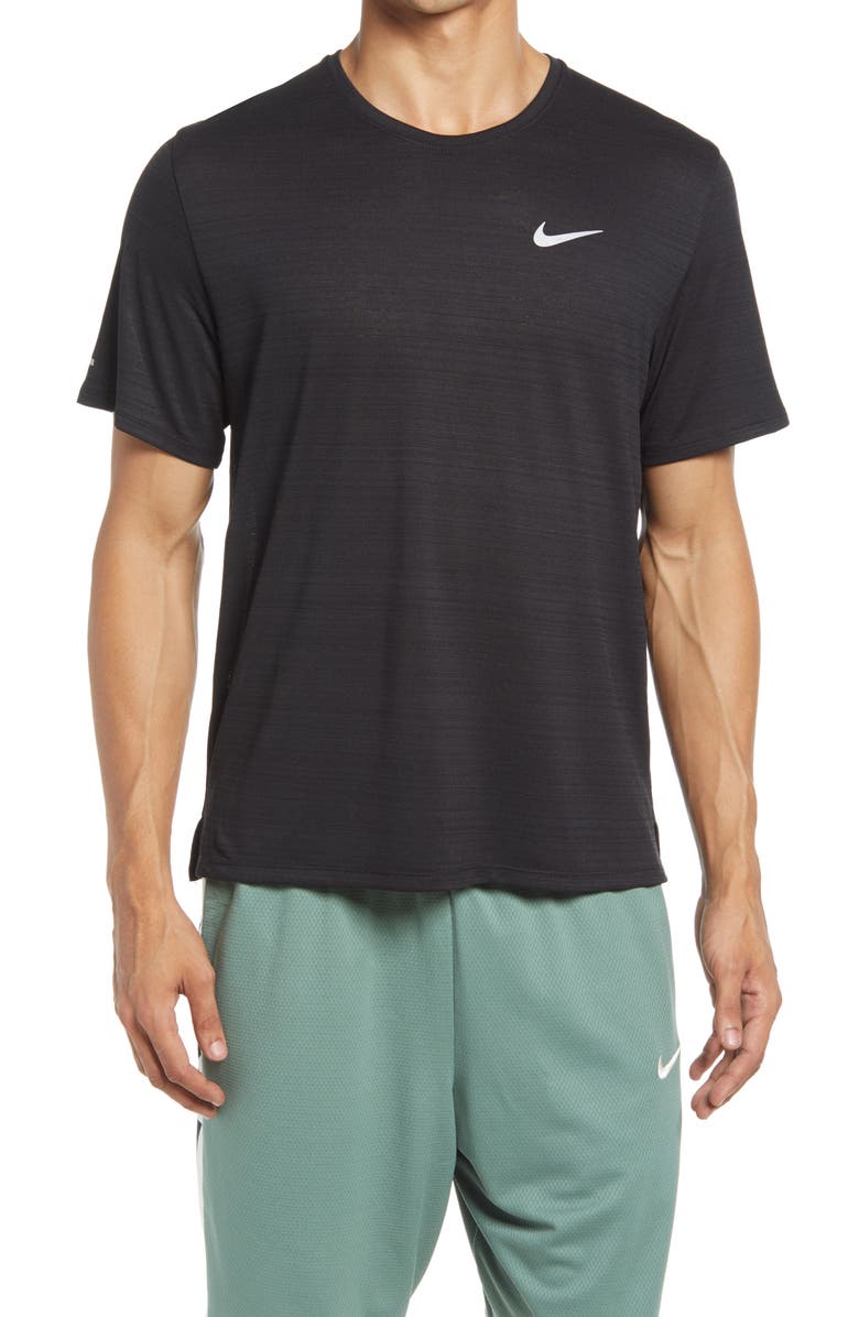 Nike Men's Dri-FIT Miler Reflective Running T-Shirt, Main, color, 