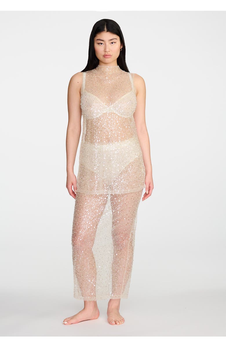 CUUP The Long Skirt- Sequin, Alternate, color, Pearl