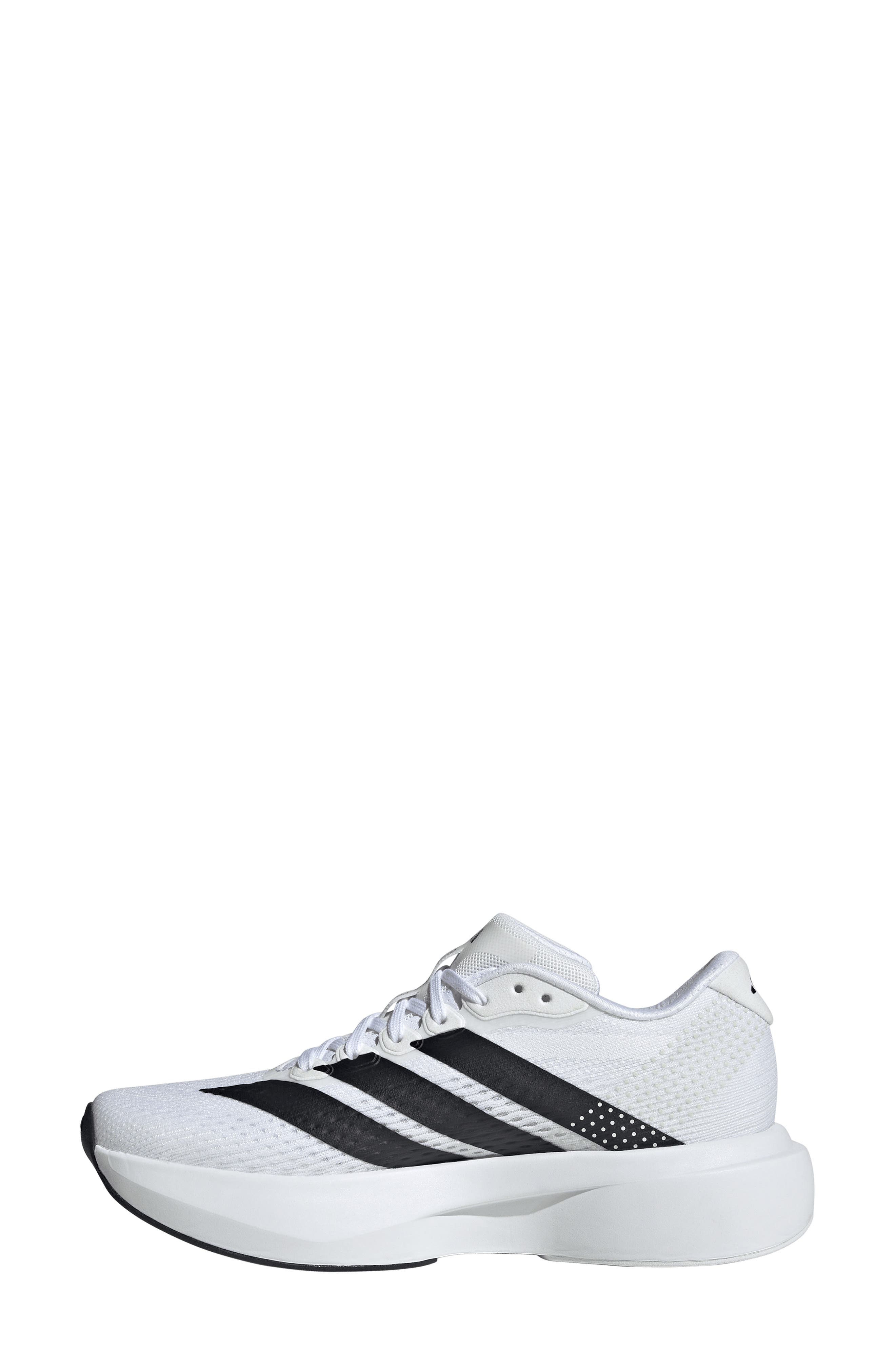 Adizero Pacer Running Sneaker, Alternate, color, WHITE/ BLACK/ CRYSTAL WHITE
