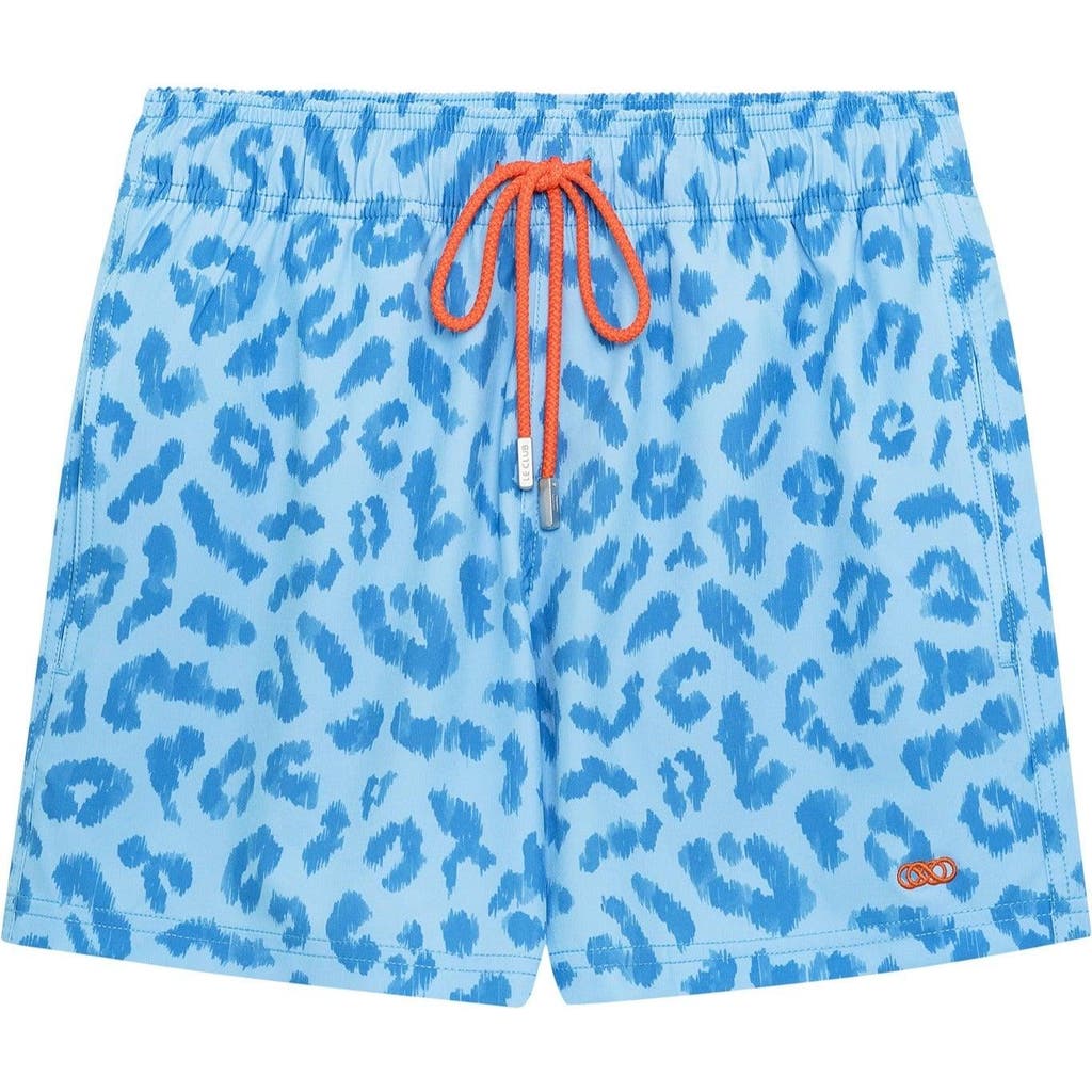 Le Club Resortwear 4.25" Le Club 4 Way Stretch Mens Swim Trunk In Ember