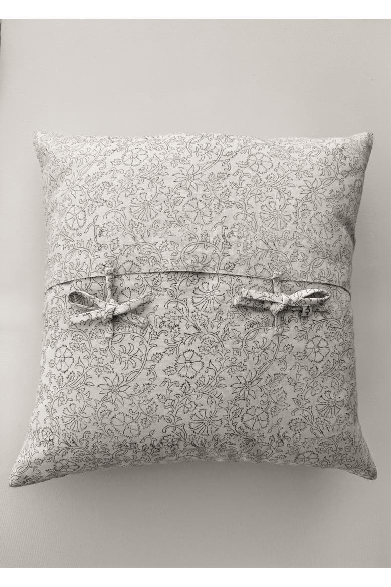 Soft Smoke Block Print Pillow, Alternate, color, Beige