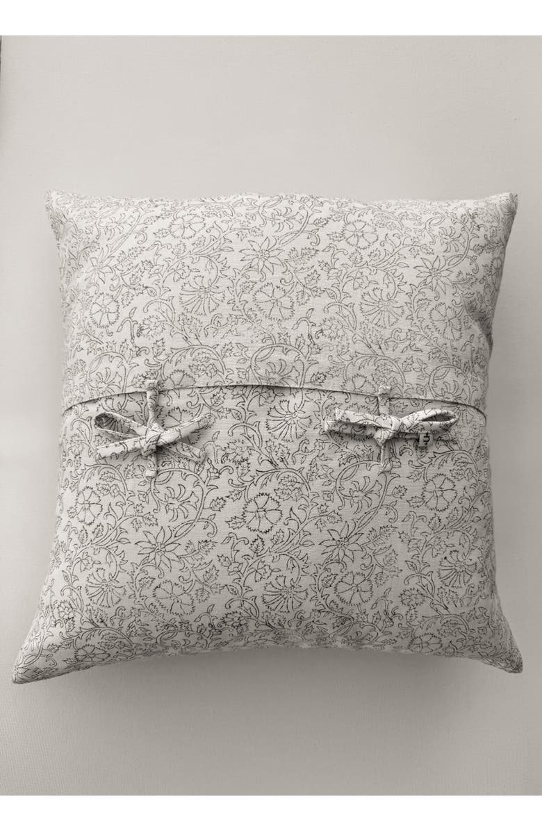Ninéh Soft Smoke Block Print Pillow, Alternate, color, Beige