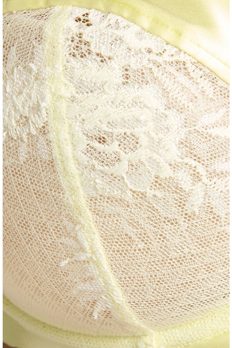 Louise Sheer Demi Bra, Alternate, color, YELLOW LEMONADE