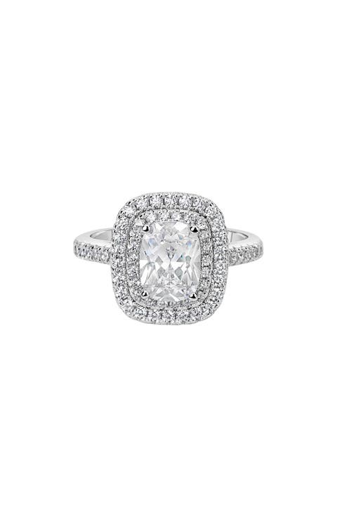 Sterling Silver White CZ Bridal Ring