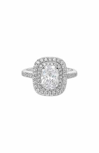 SUZY LEVIAN Sterling Silver White CZ Bridal Ring