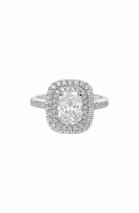 SUZY LEVIAN Sterling Silver White CZ Bridal Ring
