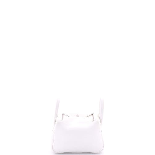 Pre-owned Hermes  Hermes Lindy Bag Clemence Mini In White
