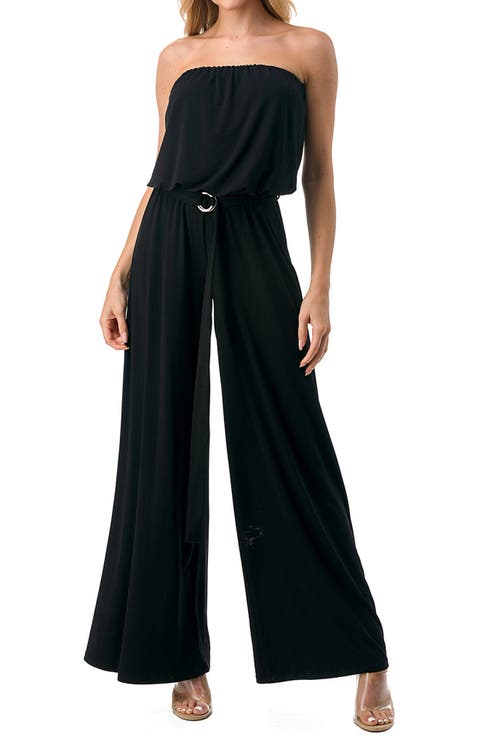 Strapless Wide Leg Jumpsuit