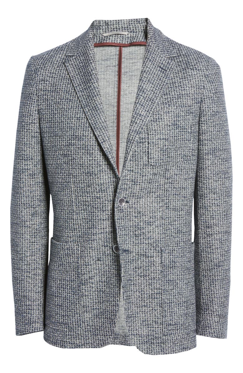 Canali Trim Fit Bouclé Jersey Sport Coat, Alternate, color,