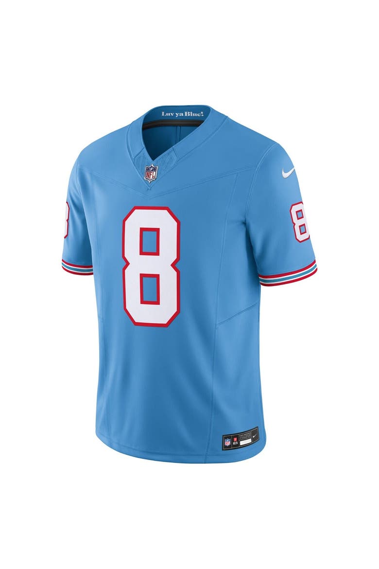 Men's Nike Will Levis Light Blue Tennessee Titans Alternate Oilers Throwback Vapor F.U.S.E. Limited Jersey, Alternate, color, Light Blue