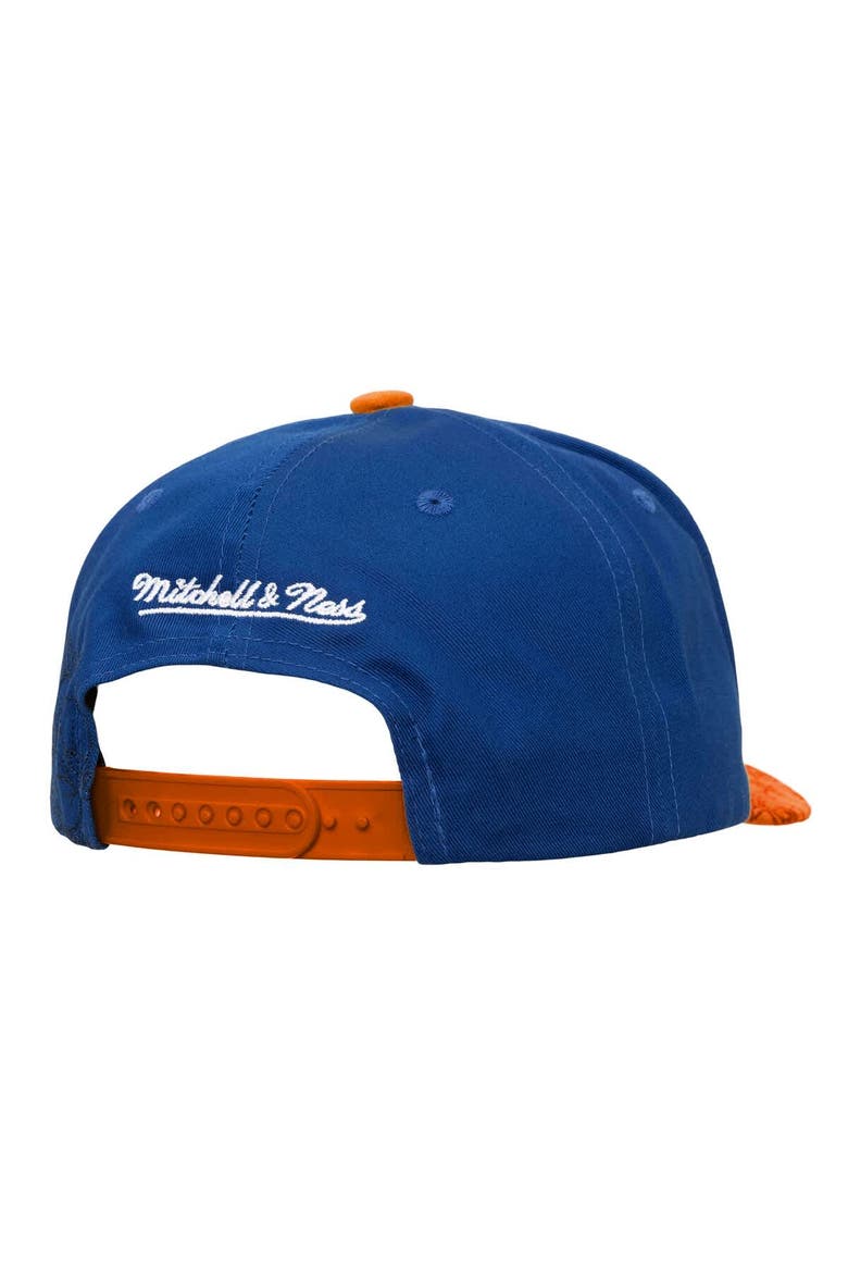 Men's Mitchell & Ness  Blue/Orange New York Knicks May Flowers Adjustable Hat, Alternate, color, Blue