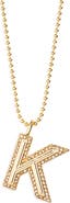 BaubleBar Arianna Initial Pendant Necklace