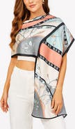 SILKSILKY Mulberry Silk Printed Rectangular Long Shawl Scarf
