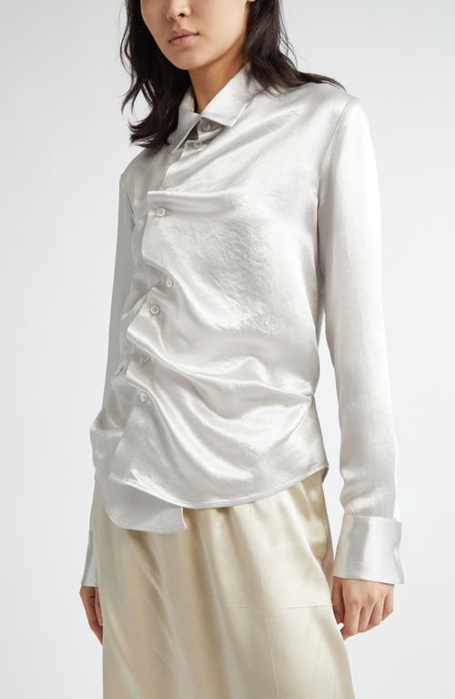 Commission Twisted Satin Shirt In White
