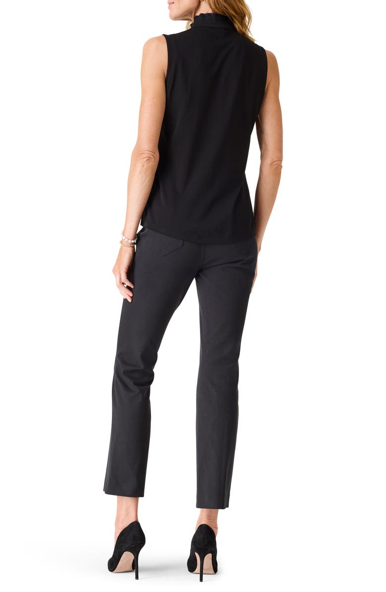 NIC+ZOE Mixed Media Pleat Neck Sleeveless Top, Alternate, color,