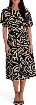 Kensie Print Midi Dress