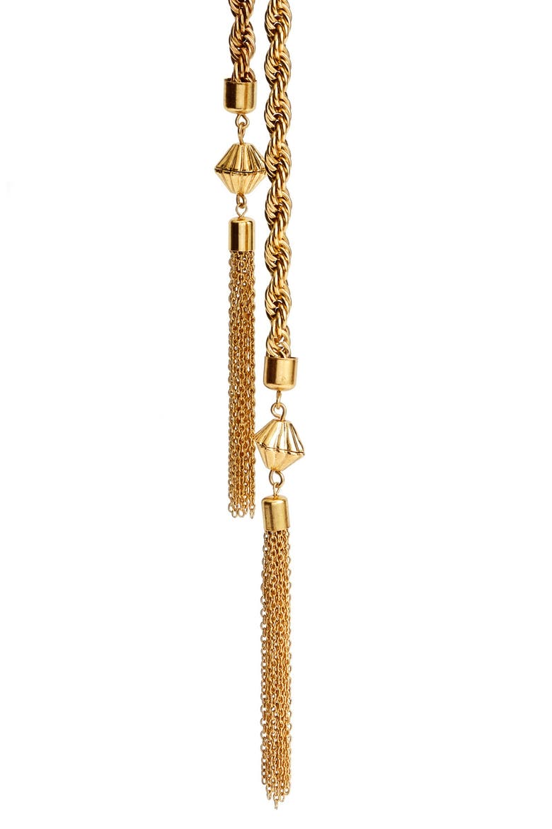 Tassel Necklace, Alternate, color, GOLD