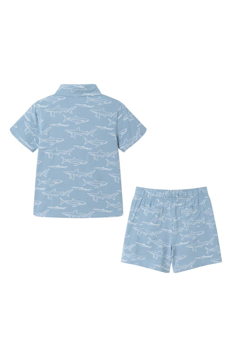 Andy & Evan Kids' Camp Shirt & Shorts Set, Alternate, color, Blue
