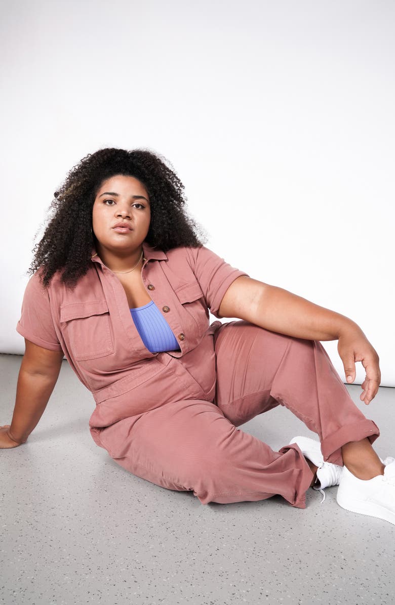 BP. + Wildfang Utility Short Sleeve Jumpsuit, Alternate, color,