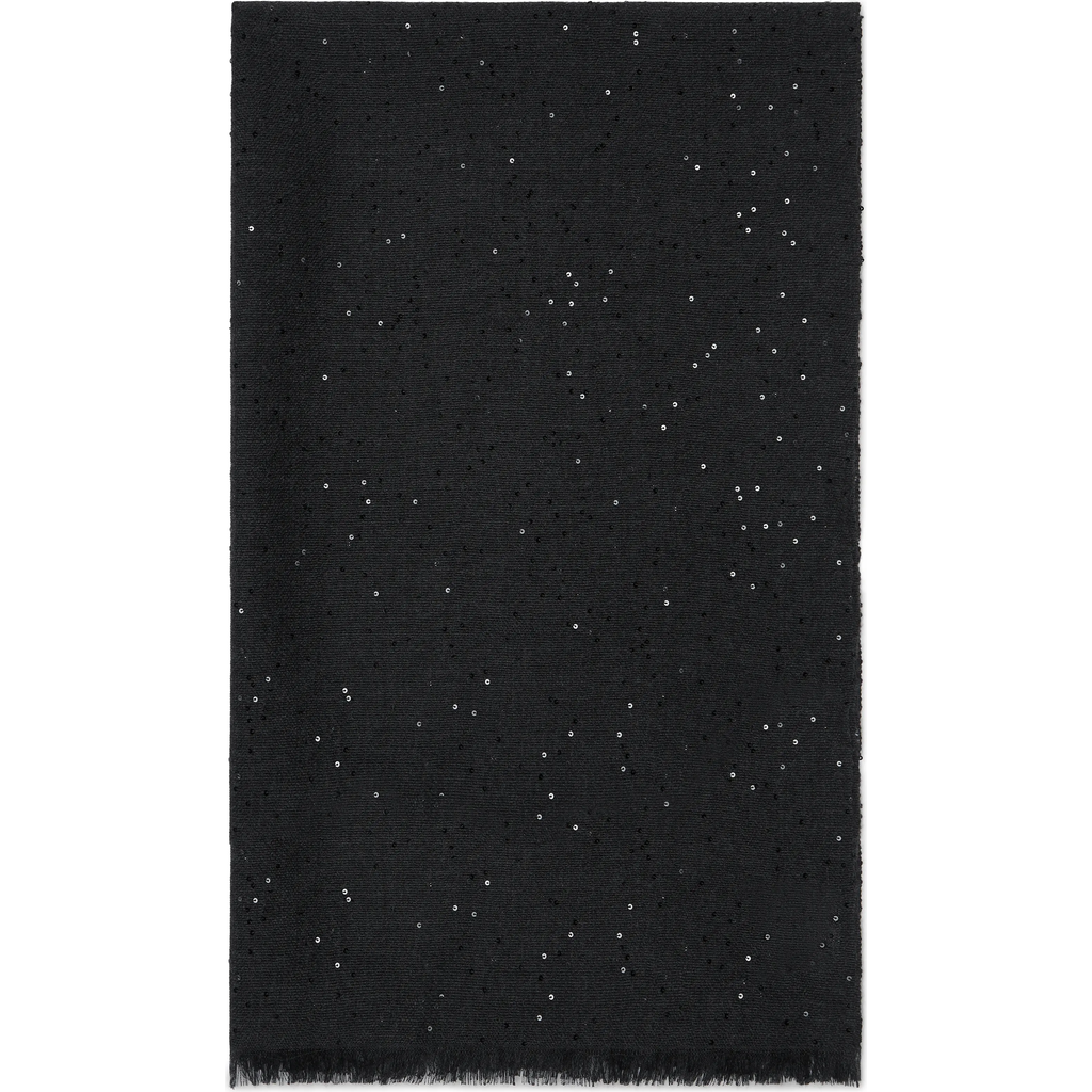 Brunello Cucinelli Cashmere And Silk Diamond Yarn Scarf In Lignite Grey