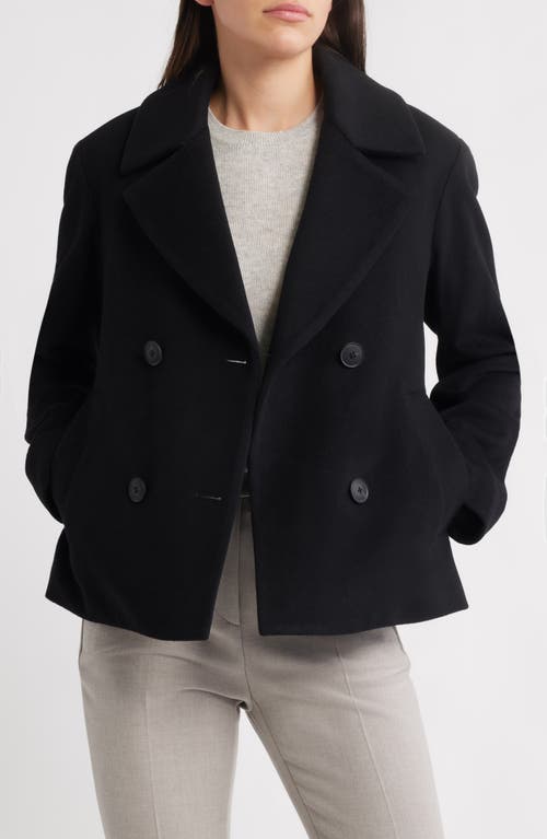 Fleurette Jane Wool Peacoat In Black