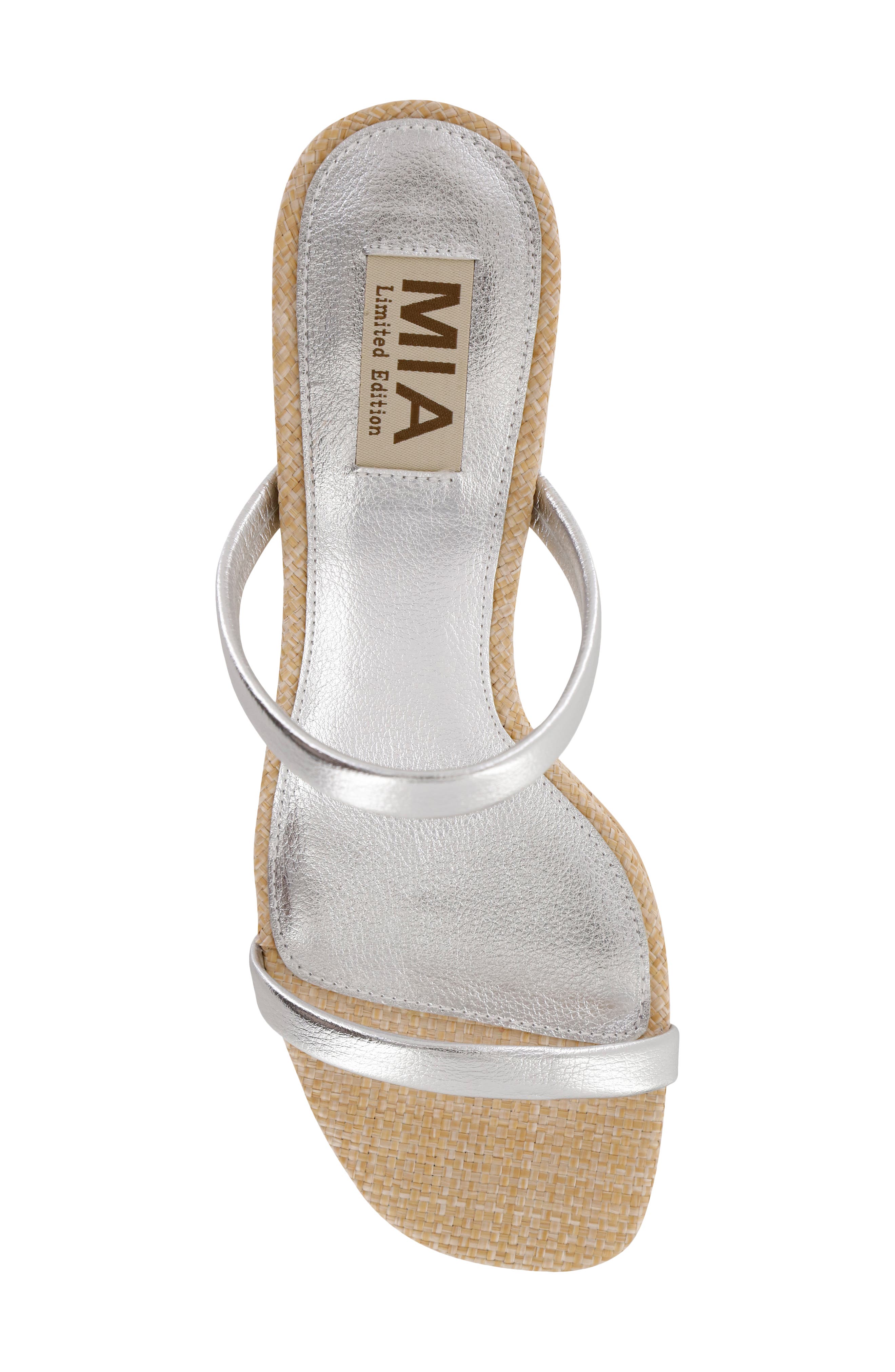 MIA Limited Edition Isabeli Espadrille Slide Sandal, Alternate, color, Silver