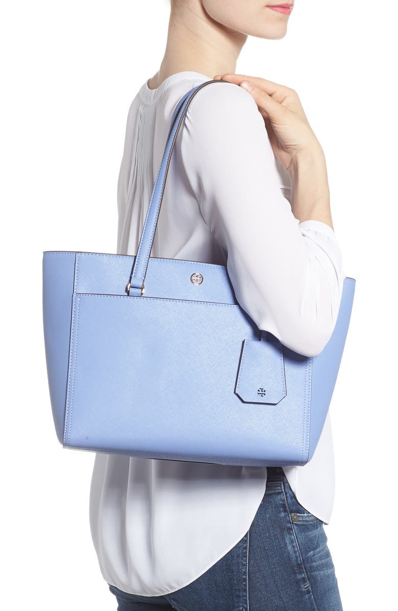 Tory Burch Small Robinson Leather Tote, Alternate, color,