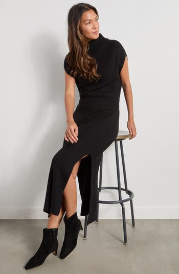 Madeline Rib Turtleneck Maxi Sweater Dress