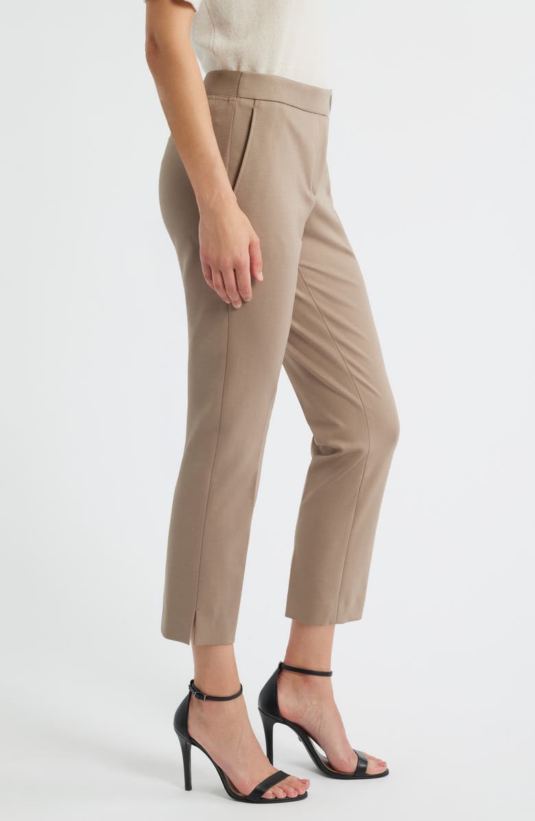BOSS Tapria Straight Leg Pants, Alternate, color, Open Brown