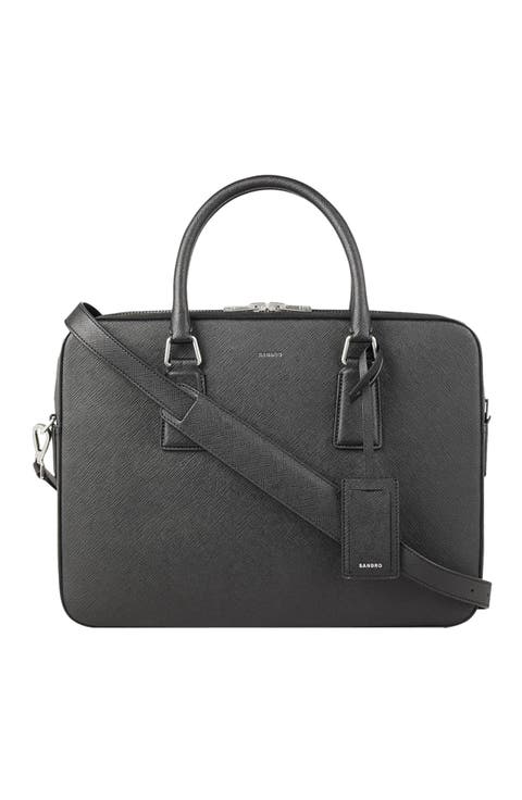Reconstituted leather briefcase
