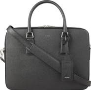 SANDRO Reconstituted leather briefcase
