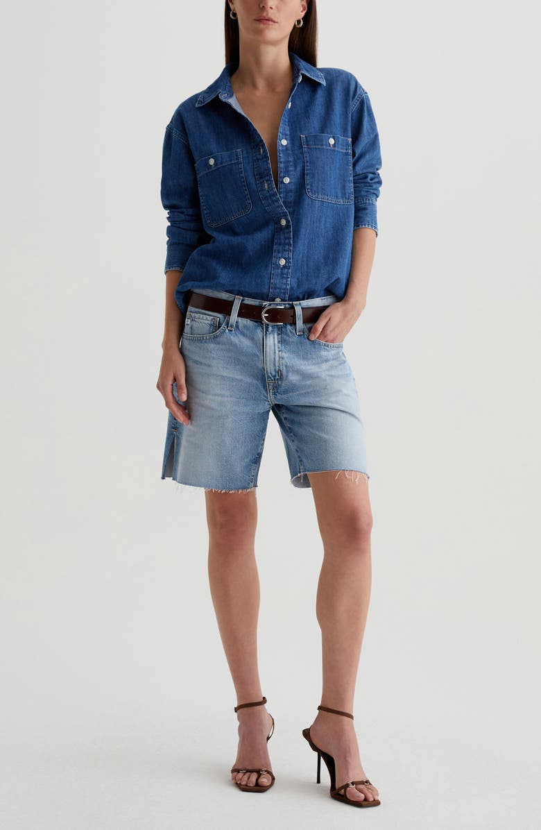 AG Leny Relaxed Fit Denim Button-Up Shirt, Alternate, color, 