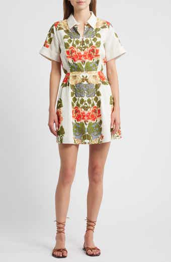 Cleobella Sadie Floral Cotton & Linen Shirtdress