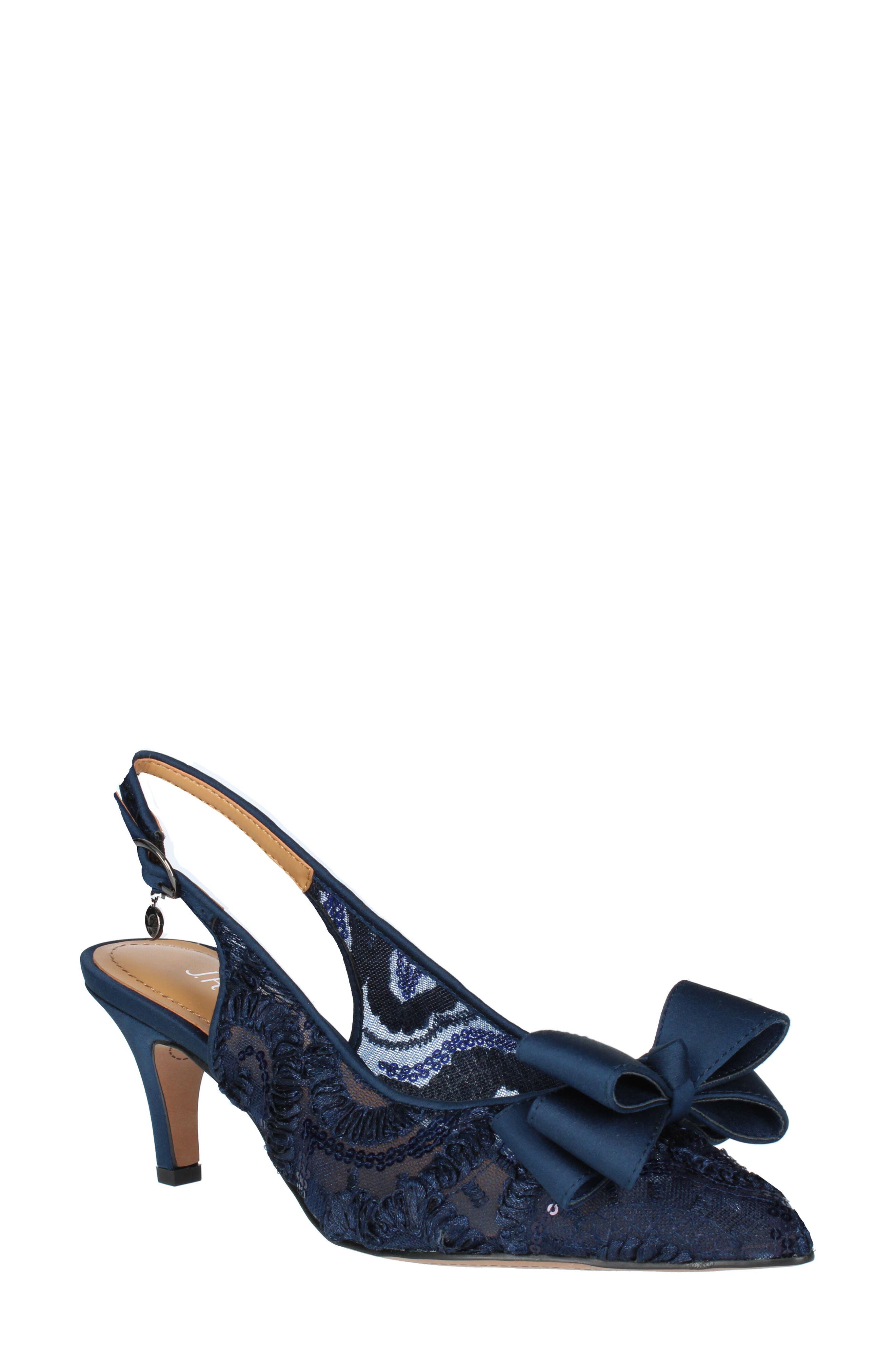J. Reneé J.Renée Yazmine Pointed Toe Slingback Pump, Main, color, Navy