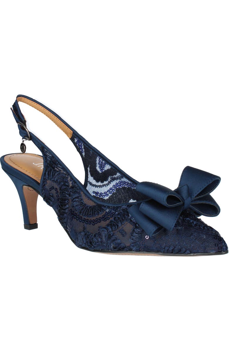 J. Reneé J.Renée Yazmine Pointed Toe Slingback Pump, Main, color, Navy